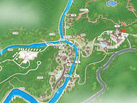 光坡镇结合景区手绘地图智慧导览和720全景技术，可以让景区更加“动”起来，为游客提供更加身临其境的导览体验。