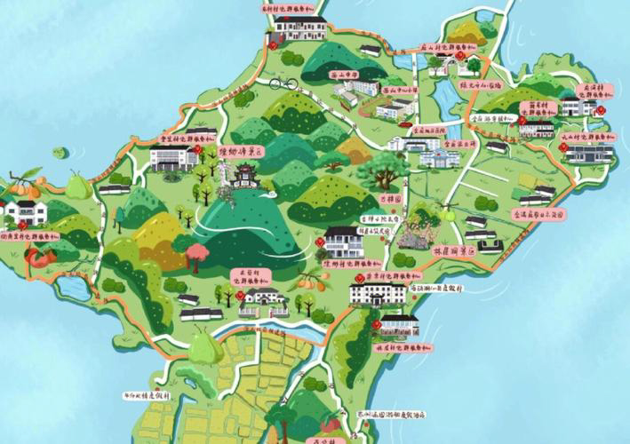 光坡镇手绘地图旅游的独特视角