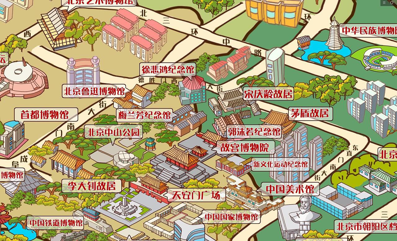光坡镇手绘地图景区的文化印记